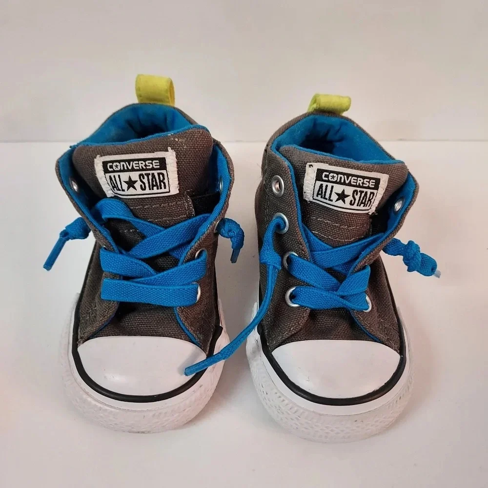 Converse All-Star Chuck Taylor Gray with Blue Laces Infant Size 4